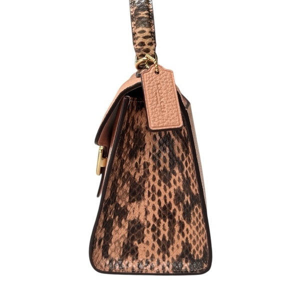 Coach Leather Pepper Shell Bag Pink with Gold Hardware - Picture 2 of 11